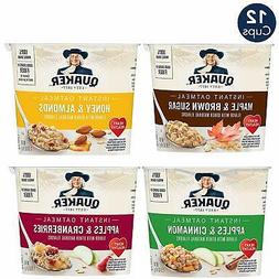  Quaker Instant Oatmeal Express Cups, Variety Pack, 12 Ct